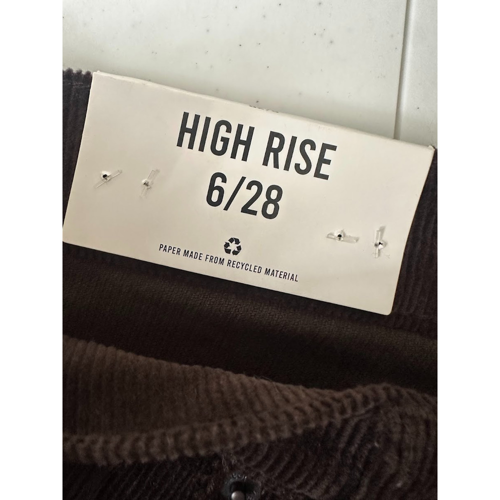 Kensie Jeans The Natalie High Rise Boot Cut Corduroy Pants Size 6 /28 Dark Brown - Picture 9 of 12